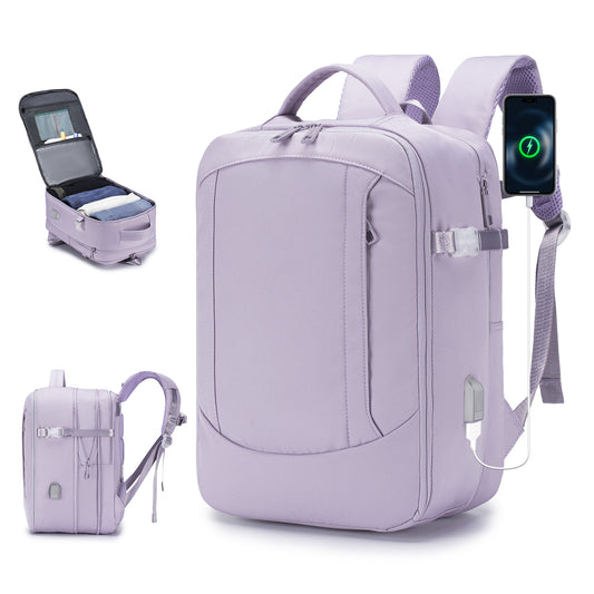 17x10x9 inch/40x20x25 CM Expandable Travel Backpack 20-30L,Cabin Size United Airlines Personal Item Bag ,Flight Approved Underseat Ryanair Carry on Luggage Bag,Mochila de Viaje