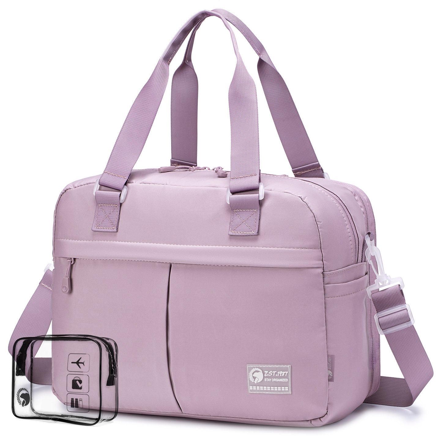 40x30x15 cm Personal Item Travel Bag,Expandable 40x30x25cm Carry on Duffel Bag,Flight Approved Underseat Weekender Overnight Bag with Wet Pocket