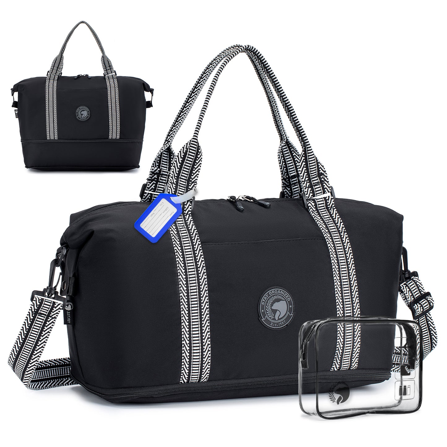 9x10x17 Personal Item Bag,Expandable 20-30L Weekender Overnight Tote Bag, United Airlines 17x10x9 inch Duffel Bag