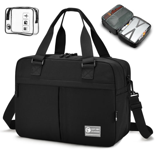 40x30x15 cm Personal Item Travel Bag,Expandable 40x30x25cm Carry on Duffel Bag,Flight Approved Underseat Weekender Overnight Bag with Wet Pocket