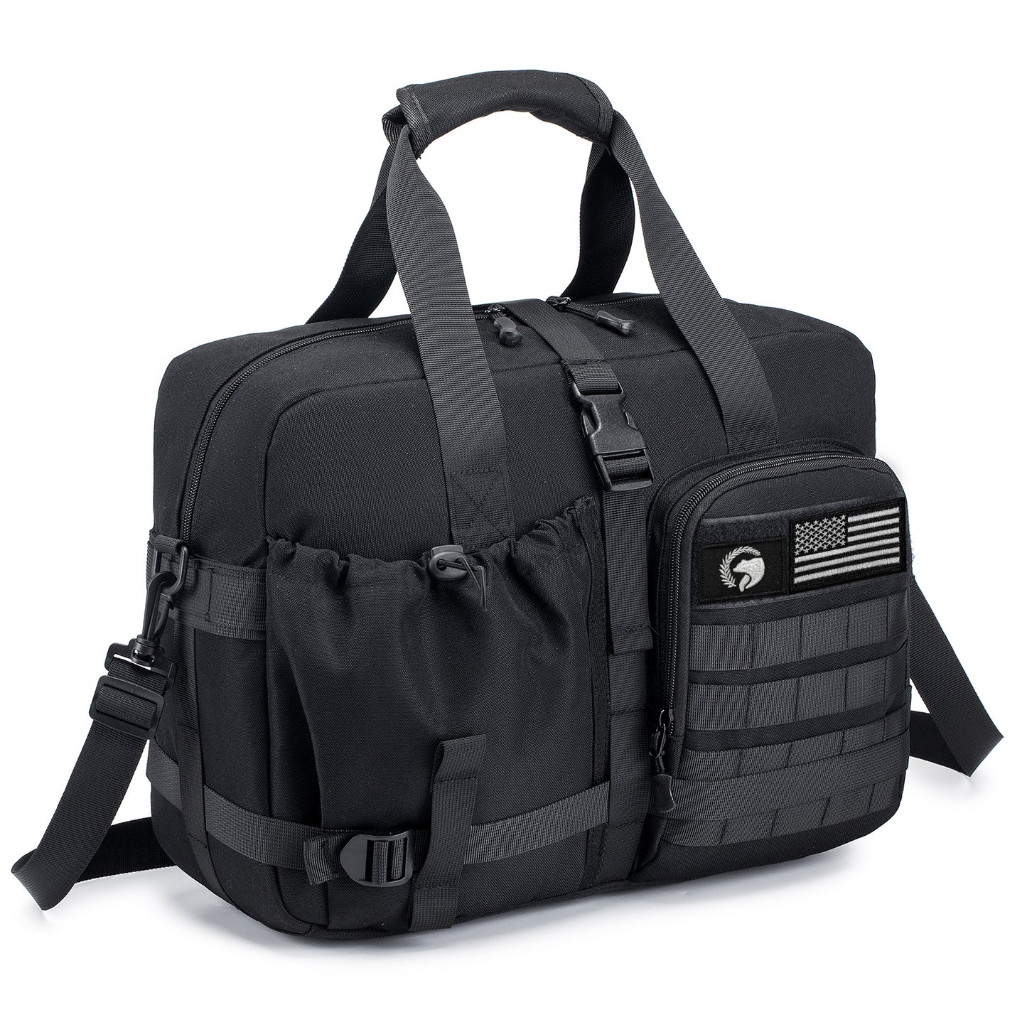 40x30x15cm / 16x12x6 inch Carry On Travel Duffle Bag  Personal item Bag for Airplane,Under Seat 15.6 inch Laptop Bag Black