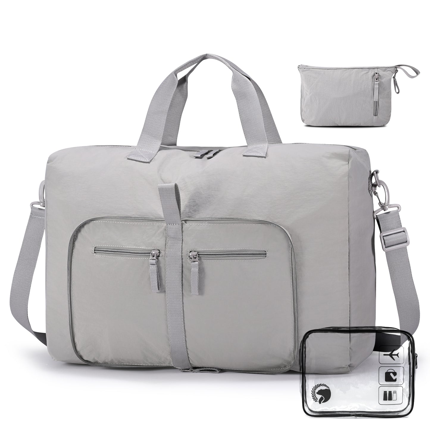 Lightweight Ryanair Carry on Bag 55x40x20 cm Personal Item Bag for Airlines, 45L Foldable Travel Duffel Bag for Women Men, Waterproof Weekender Overnight Hospital Bags for Labor and Delivery