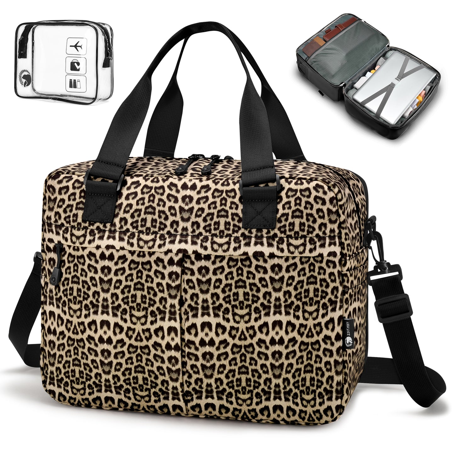 40x30x15 cm Personal Item Travel Bag,Expandable 40x30x25cm Carry on Duffel Bag,Flight Approved Underseat Weekender Overnight Bag with Wet Pocket