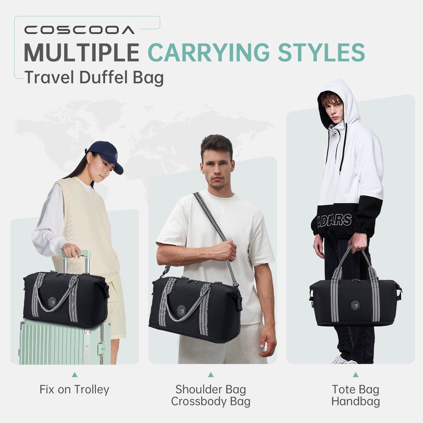 9x10x17 Personal Item Bag,Expandable 20-30L Weekender Overnight Tote Bag, United Airlines 17x10x9 inch Duffel Bag