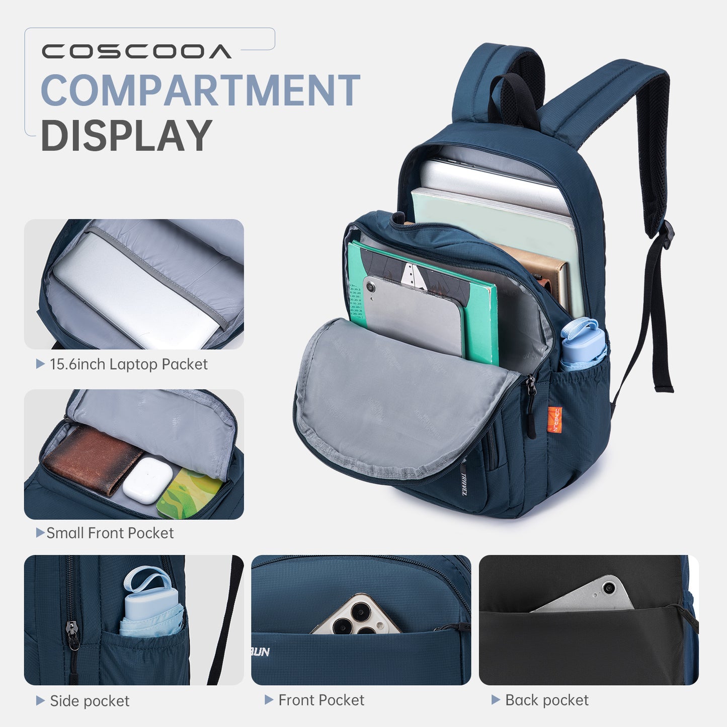 17x10x9 in/40x20x25 CM Backpack 20L,United Airlines Personal Item Bag  Flight Approved Underseat Ryanair 40x20x25 CM Carry on Luggage Bag,Mochila de Viaje,Cabin Size Backpack