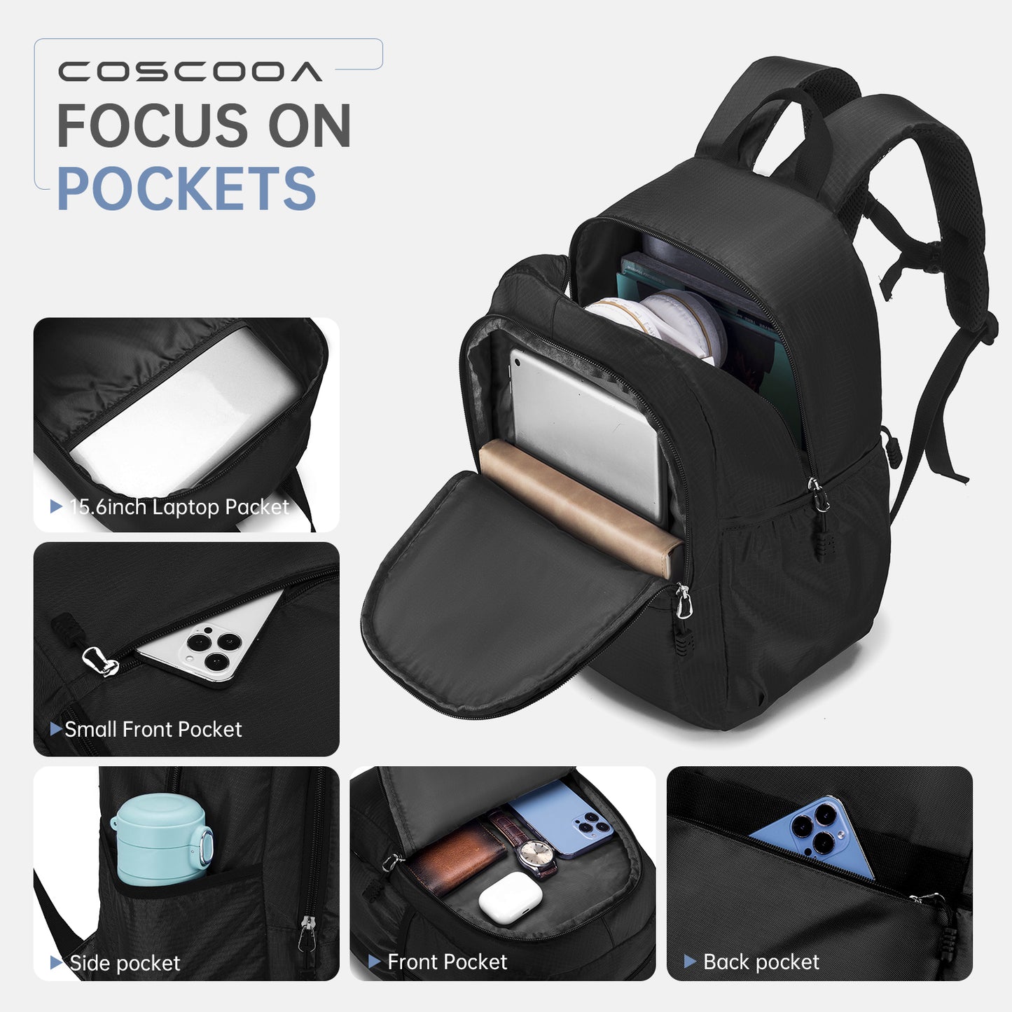 17x10x9,40x20x25 CM United Airlines Personal Item Bag Small Carry On Backpack 20LFlight Approved Underseat Ryanair  Travel Luggage Bag, Mochila de Viaje,Cabin Size Lightweight Backpack