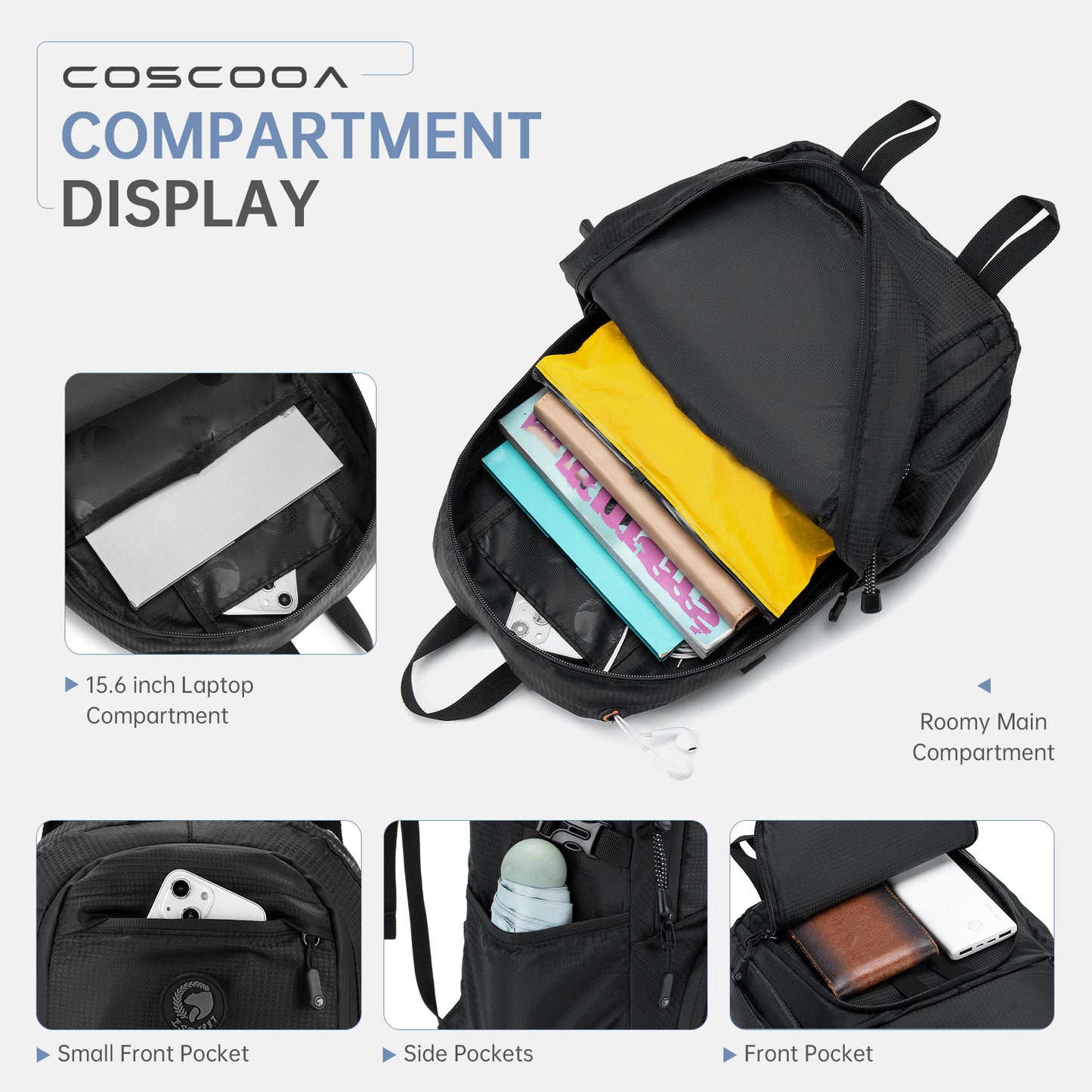 40x20x25 cm Carry On Backpack 20L,Ryanair Personal Item  bag,Flight Approved Underseat Travel Luggage Bag,Mochila de Viaje,Cabin Size Lightweight Backpack