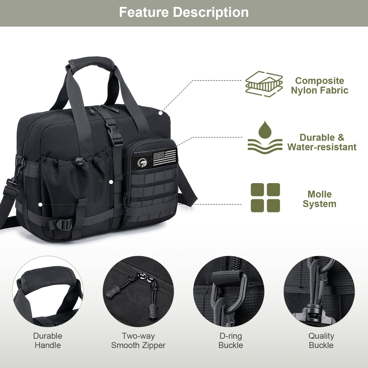 40x30x15cm / 16x12x6 inch Carry On Travel Duffle Bag  Personal item Bag for Airplane,Under Seat 15.6 inch Laptop Bag Black
