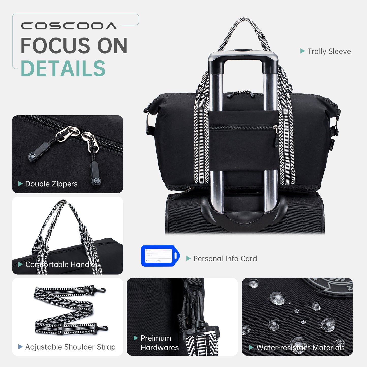 9x10x17 Personal Item Bag,Expandable 20-30L Weekender Overnight Tote Bag, United Airlines 17x10x9 inch Duffel Bag