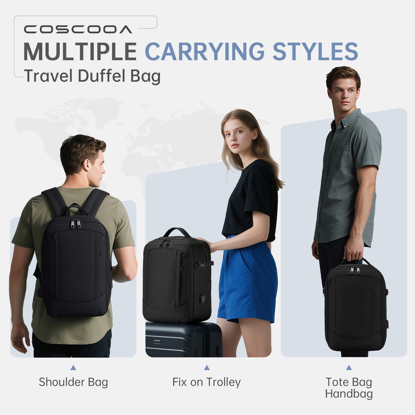 17x10x9 inch/40x20x25 CM Expandable Travel Backpack 20-30L,Cabin Size United Airlines Personal Item Bag ,Flight Approved Underseat Ryanair Carry on Luggage Bag,Mochila de Viaje