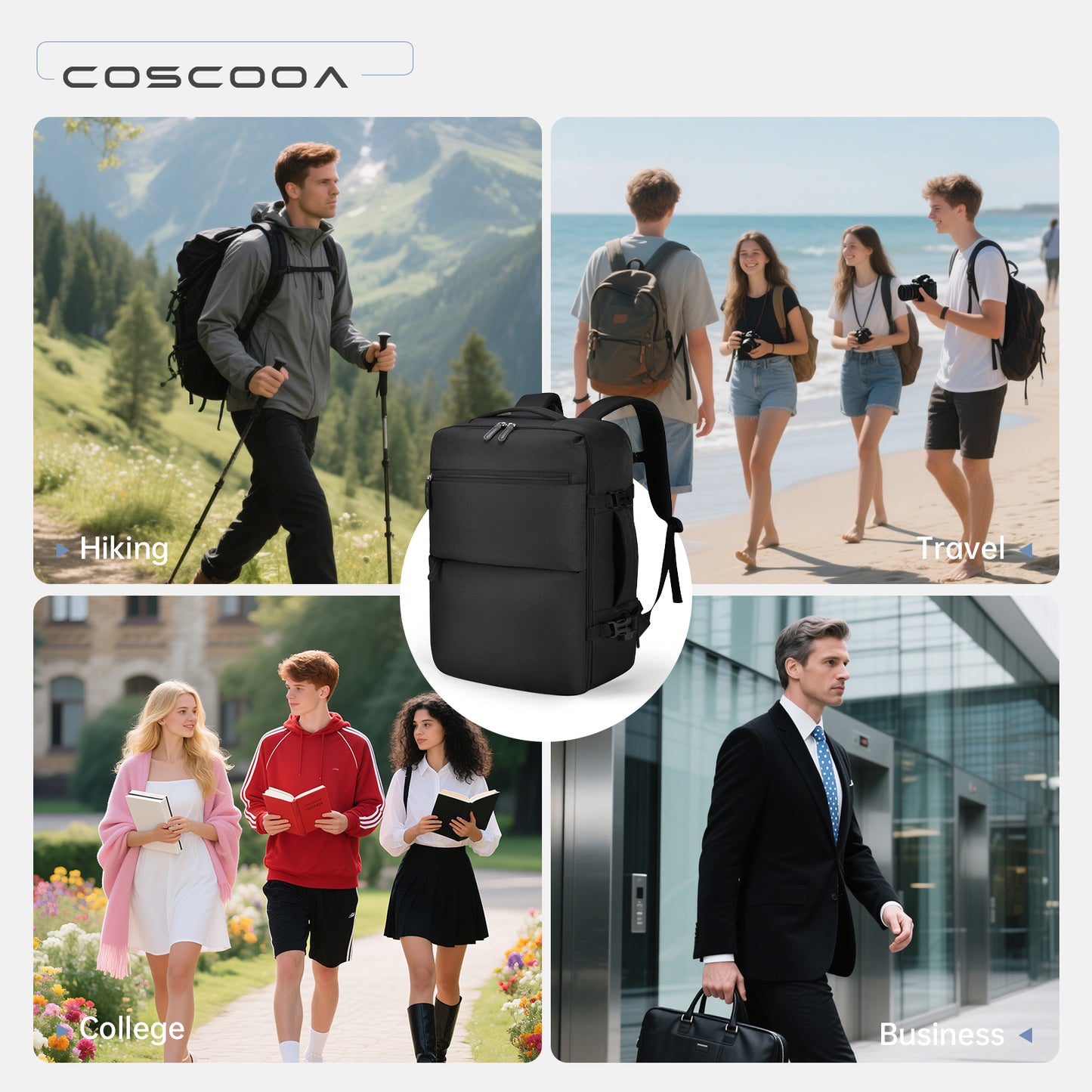Expandable Carry On Travel Backpack,For Frontier Airlines Personal Item Bag 18x14x8 Underseat Travel Duffel Bag,17 inch Laptop Backpack Flight Approved